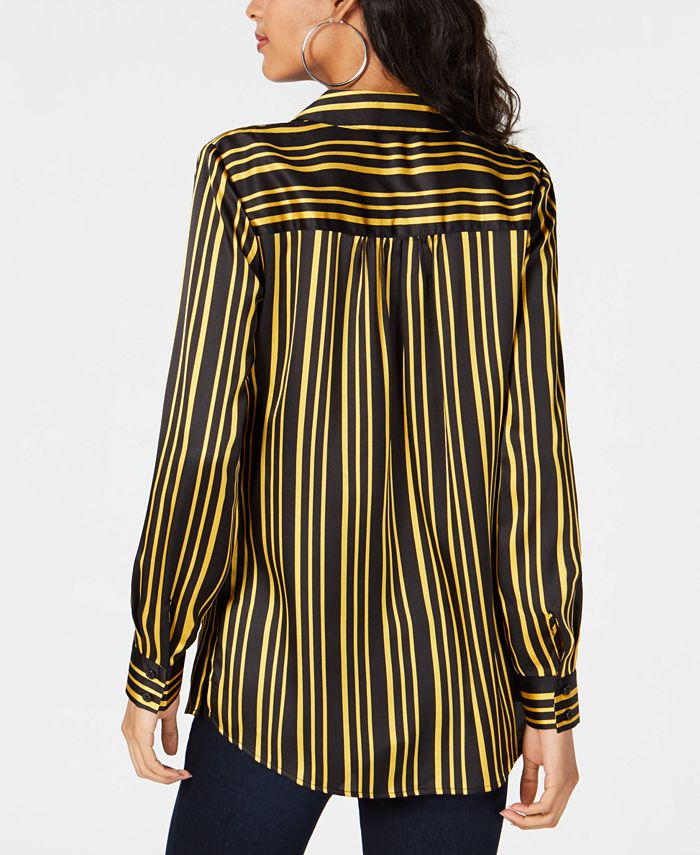 INC International Concepts I.N.C. Striped V-Neck Top, Created for Macy ...