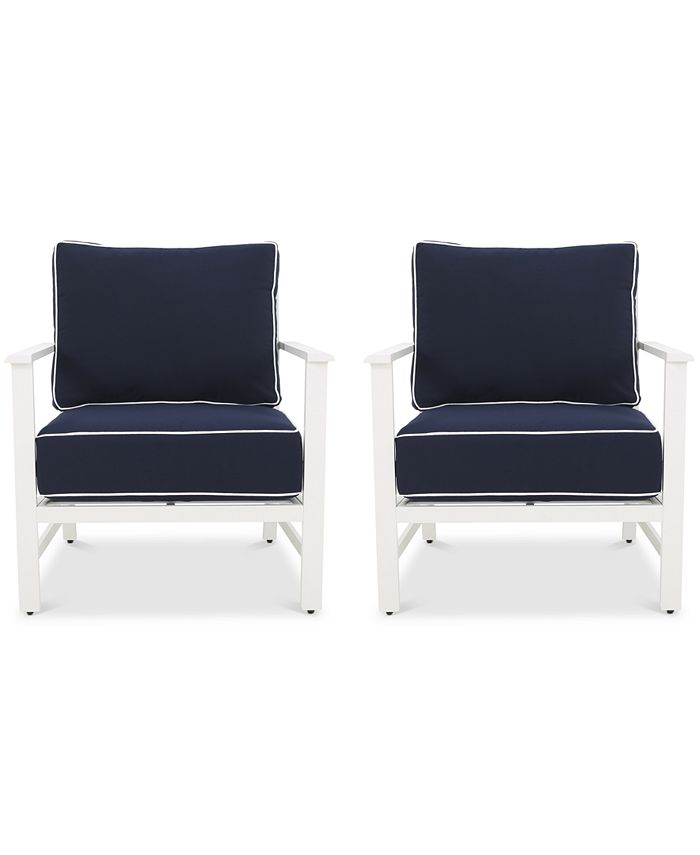 Furniture Norwell Outdoor Lounge Chairs Set of 2, Quick Ship Macy's