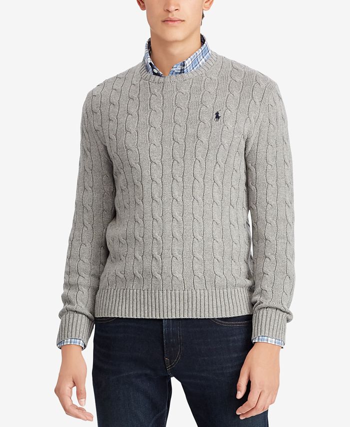 deltage Forfærdeligt Frustration Polo Ralph Lauren Men's Cable-Knit Cotton Sweater - Macy's