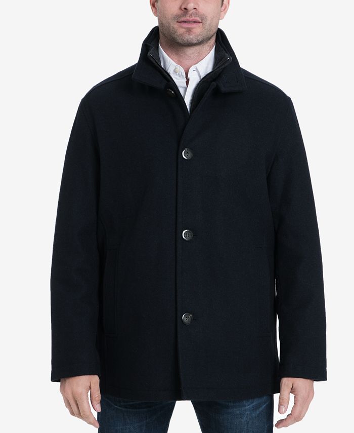 London Fog Men's Wool-Blend Layered Car Coat, Created for Macy's ...