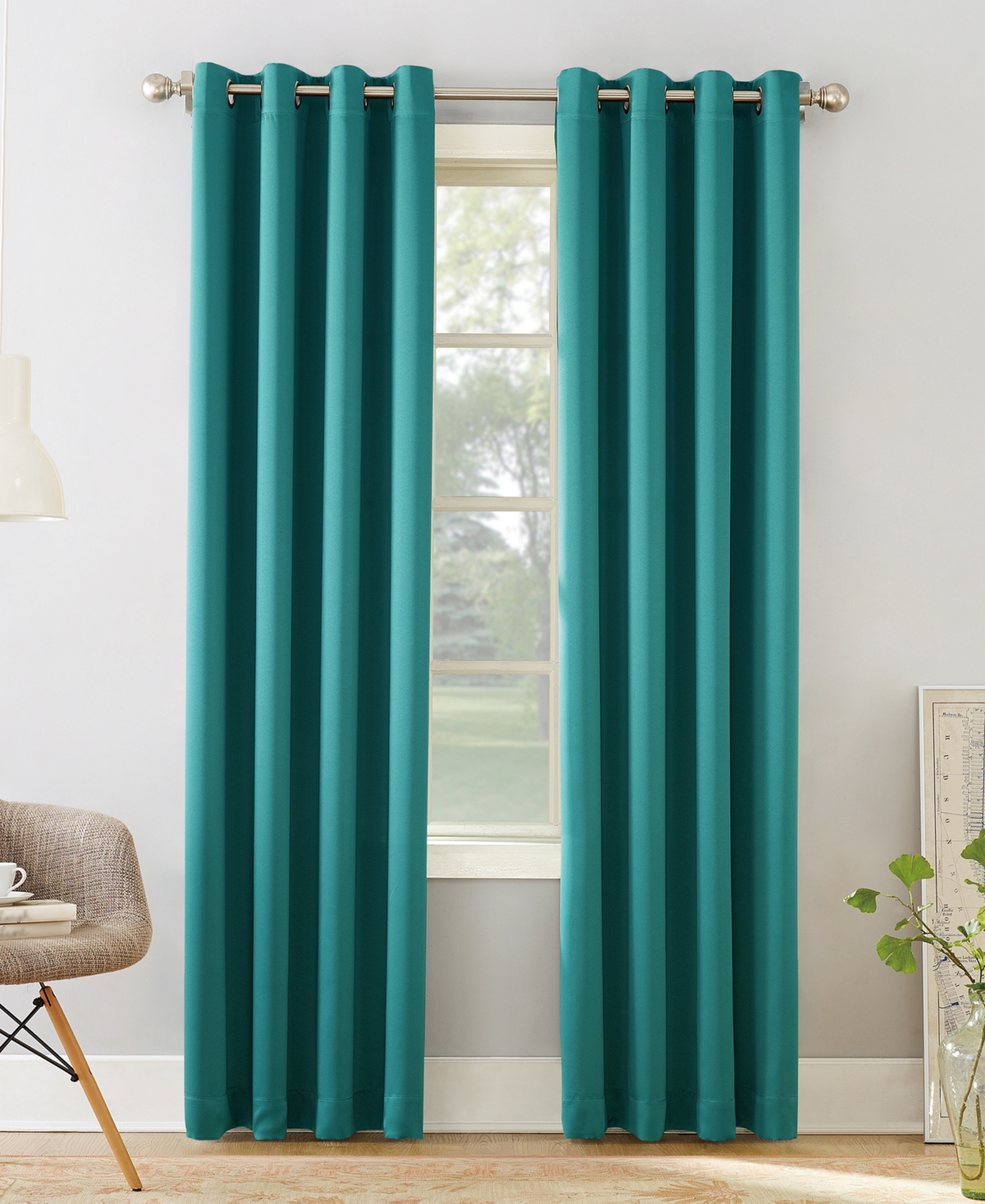 Grant Room Darkening Grommet Curtain Panel - Marine