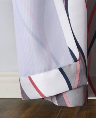 Intersect Ogee Print Semi-Sheer Grommet Curtain Panel