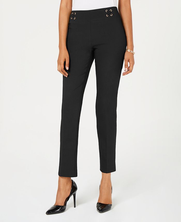 JM Collection Pull-On Straight-Leg Pants, Created for Macy's & Reviews ...