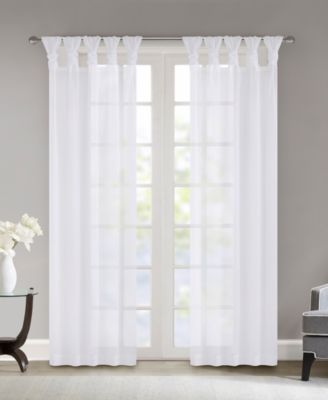 Photo 1 of Madison Park Elowen Sheer Tab Top Set of 2 Curtain Panel 50 x 84 in