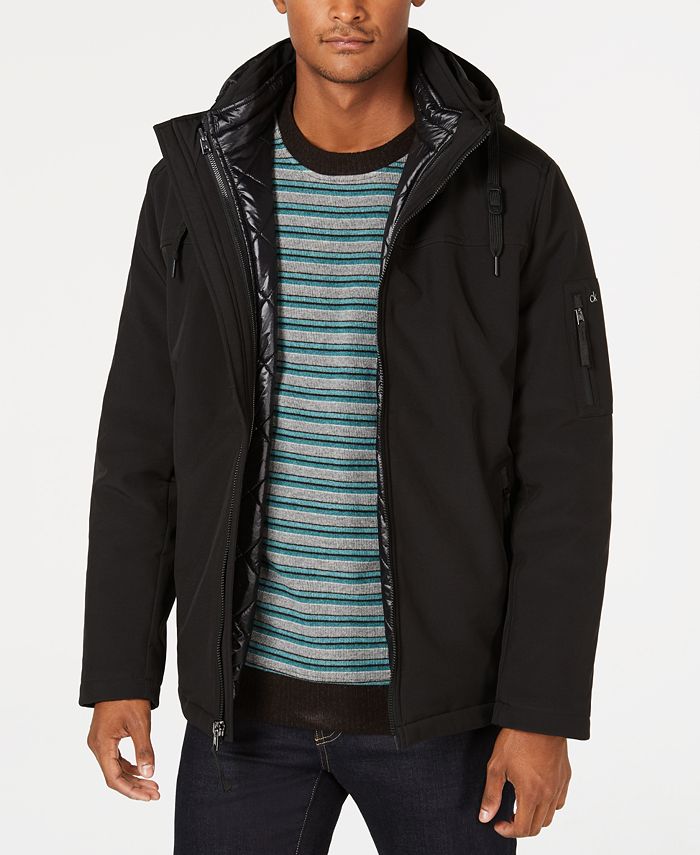 Calvin Klein Men's 3-In-1 Soft Shell Jacket & Reviews - Coats & Jackets -  Men - Macy's