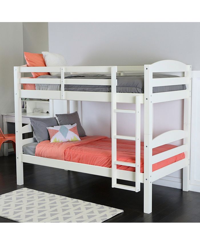 Walker Edison Solid Wood Twin over Twin Bunk Bed Macy's