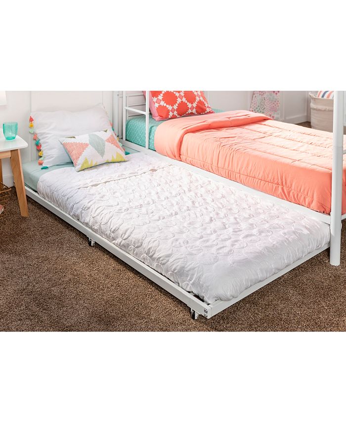 Walker Edison Twin RollOut Trundle Bed Frame White Macy's