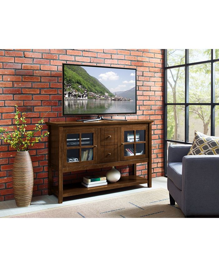Walker Edison 52" Wood Console Table Buffet TV Stand - Walnut - Macy's