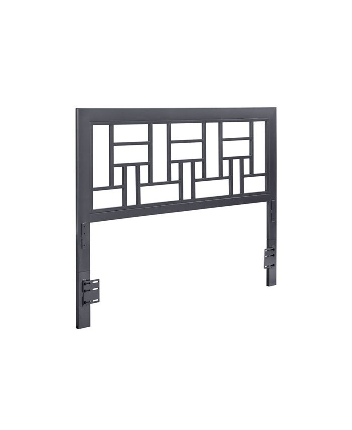 Walker Edison Queen Metal Square Headboard Gun Metal Grey Macy's