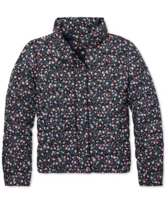 ralph lauren floral puffer jacket