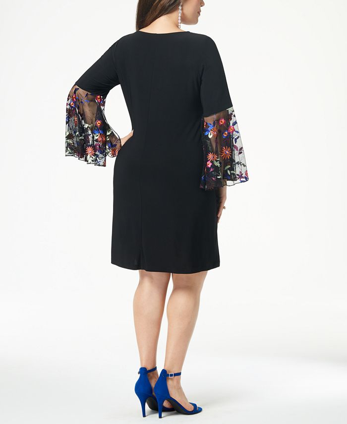 Msk Plus Size Embroidered Sleeve Fit And Flare Dress Macys 2067