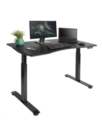 Seville Classics Airlift 2 Electric Standing Desk Black Steel Frame ...