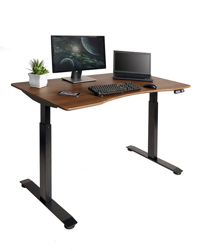 Seville Classics Airlift 2 Electric Standing Desk Black Steel Frame