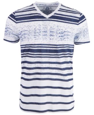 Mens striped v neck t shirts sale