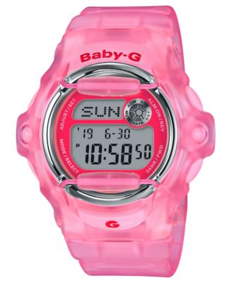 Digital Pink Jelly Strap Watch 42.6mm 