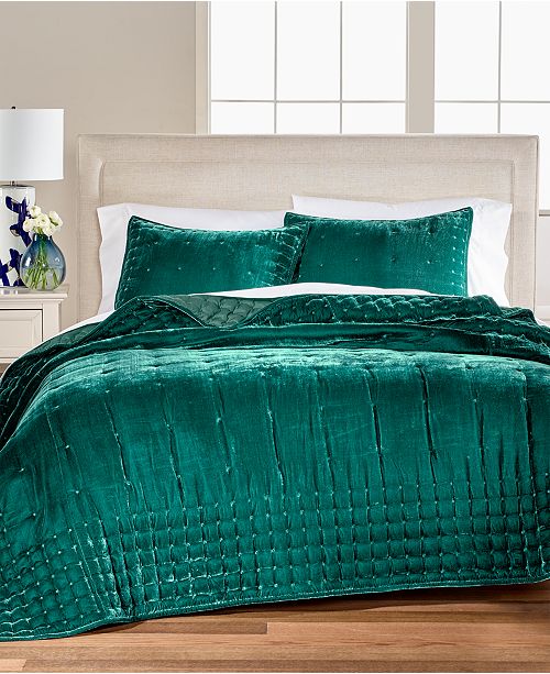 Martha Stewart Collection CLOSEOUT! Tufted Velvet King Quilt, Created