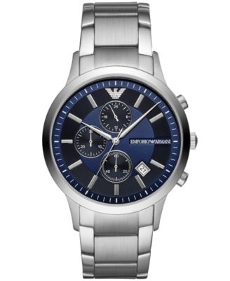 armani silver watch mens