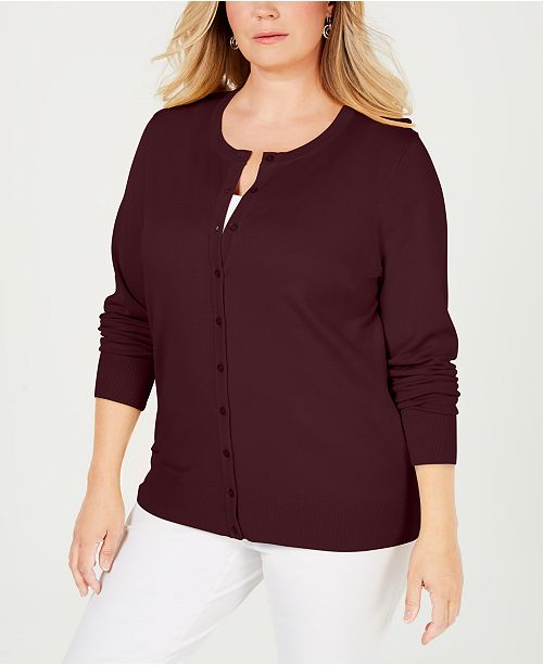 Charter Club Plus Size Cardigan Sweater, Created for Macy's Sweaters