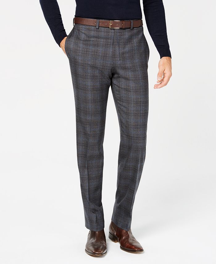 Plaid Suit Available In Charcoal And Blue Plaid - Charcoal And Burgundy Plaid And Charcoal And Orange Plaid And Charcoal And Black main image 1