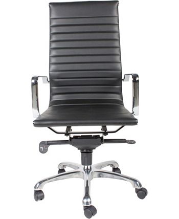 Moe's Home Collection - OMEGA OFFICE CHAIR HIGH BACK BLACK-SET OF TWO