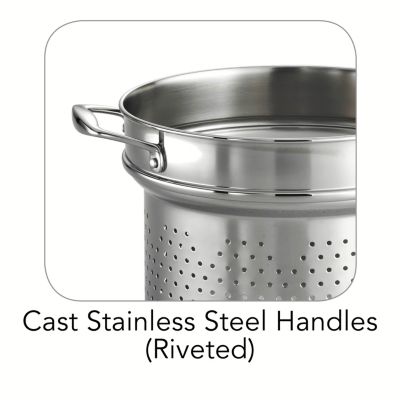 Signature Stainless Steel Pasta Insert fit 8-Quart Stock Pots