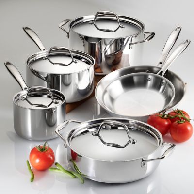 Tramontina Gourmet Tri-Ply Clad 10 Pc Cookware Set - Macy's