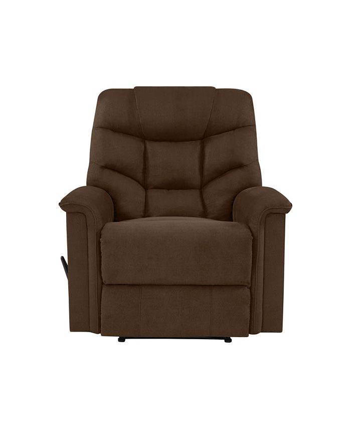 ProLounger Blakeleigh Wall Hugger Dark Brown Microfiber Recliner Macy's