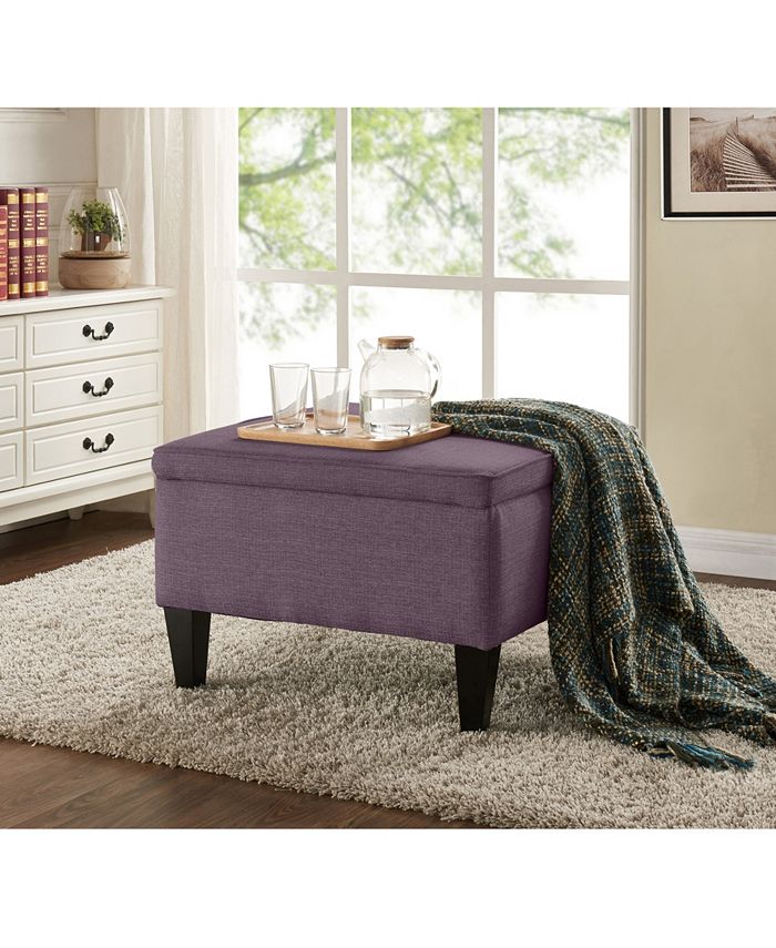 Handy Living Flip Top Linen Ottoman Macy's