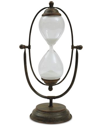 3R Studio - Decorative Metal & Glass Hourglass