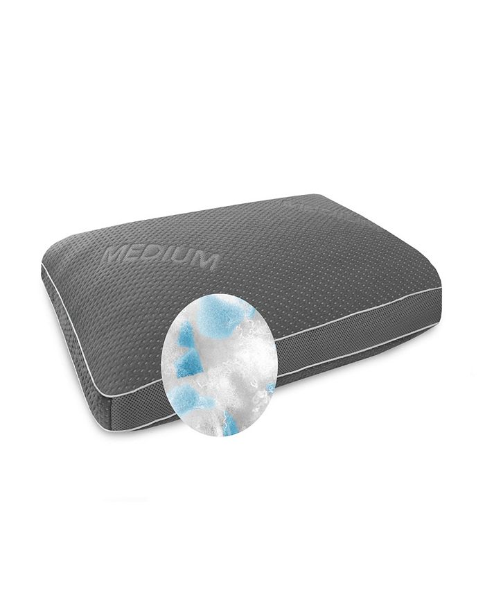 Memory Foam and Gel Fiber Density Pillow Medium for Back Sleepers Macy's