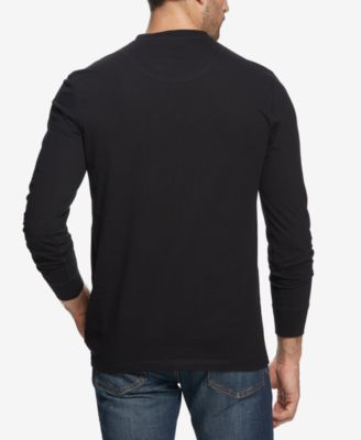 Men's Long Sleeve Brushed Jersey Henley T-shirt