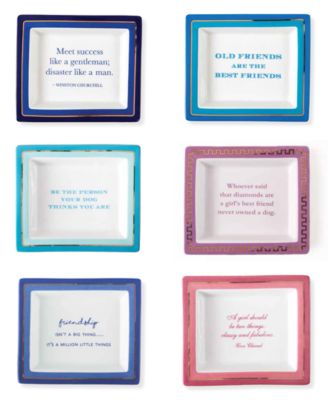 Two's Company - Wise Sayings Set of 6 Trays in Gift Box
