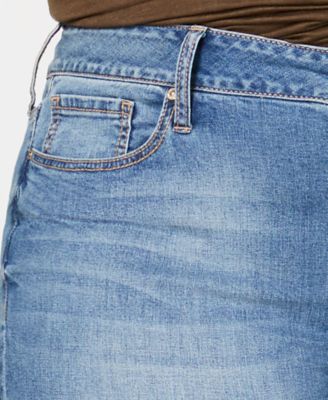 Seven7 Jeans Trendy Plus Size Cuffed Slim-Straight-Leg Jeans