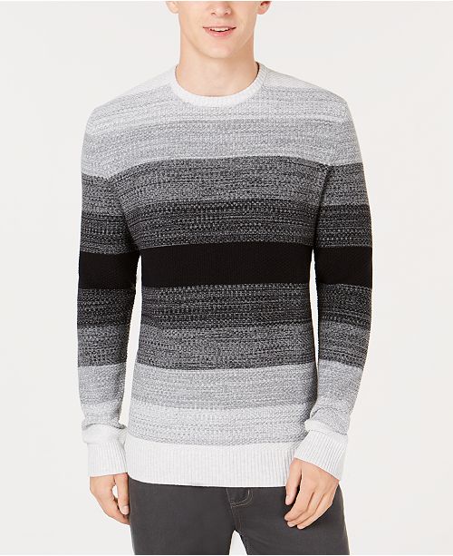 Alfani Men's Striped Sweater, Created for Macy's & Reviews - Sweaters ...