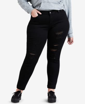 black ripped jeans macys