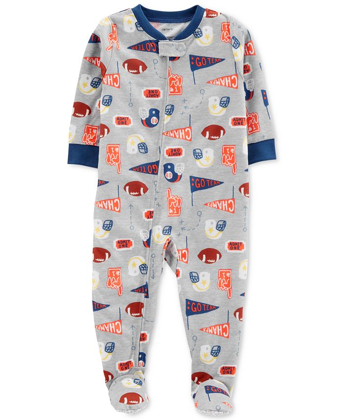 Carter's Baby Boys SportsPrint Footed Pajamas Macy's