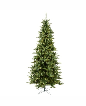 Vickerman 9.5' Camdon Fir Slim Artificial Christmas Tree With 1000 Warm White Led Lights. In Green