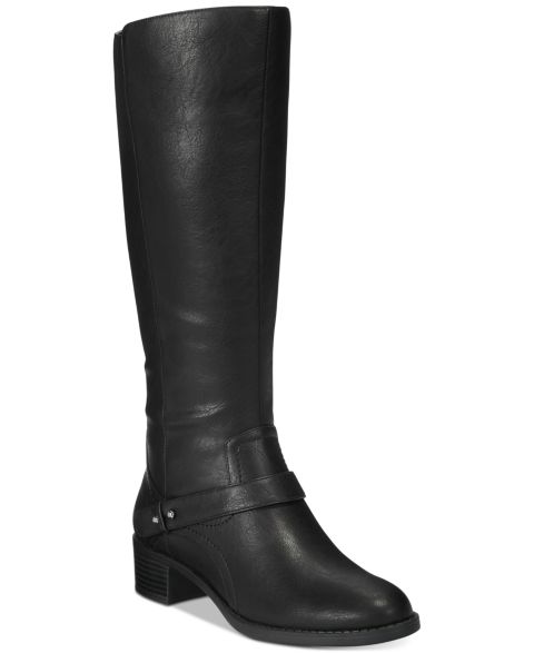 Женские ботинки Easy Street Jewel Wide-Calf Riding, цвет: Чёрный