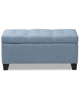 Furniture - Michaela Storage Ottoman, Quick Ship