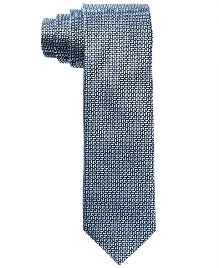 Hugo Boss HUGO Men's Light Blue Micro Neat Skinny Silk Tie - Macy's