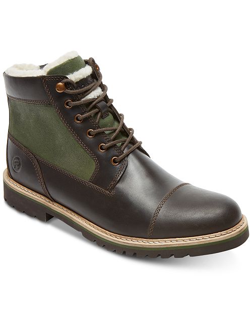rockport men's marshall rugged cap toe ankle boot