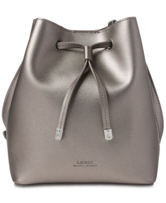 leather debby drawstring bag