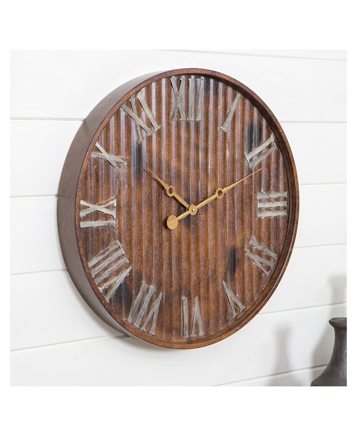 Aspire Home Accents Marcelle Metal Wall Clock Macy's
