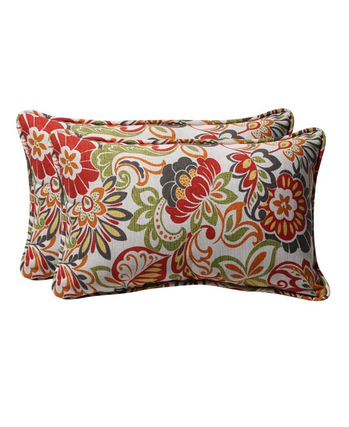 Pillow Perfect Zoe Citrus Rectangular Throw Pillow, Set of 2 Macy's