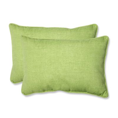 Pillow Perfect - Baja Linen Lime Over-sized Rectangular Throw Pillow (Set of 2)