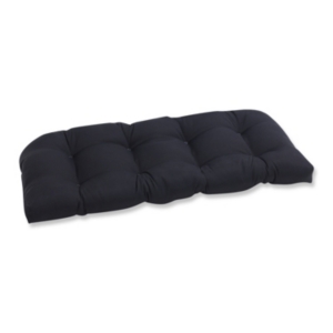 Pillow Perfect Fresco 19" X 44" Outdoor Loveseat Cushion In Black