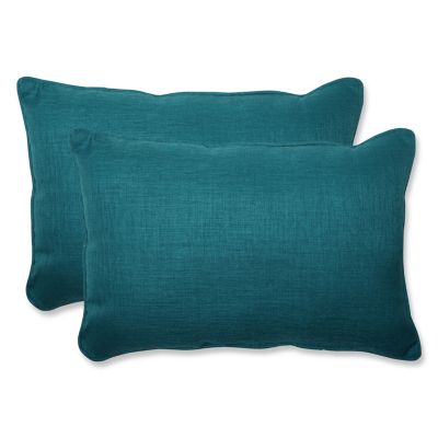 Pillow Perfect - Rave Teal Over-sized Rectangular Throw Pillow (Set of 2)