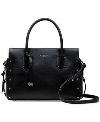 Radley London Zip-Top Studded Multiway Leather Satchel - Handbags ...