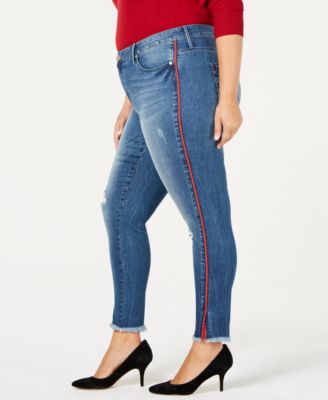 Seven7 Jeans Seven7 Trendy Plus Size Striped Skinny Jeans  Jeans