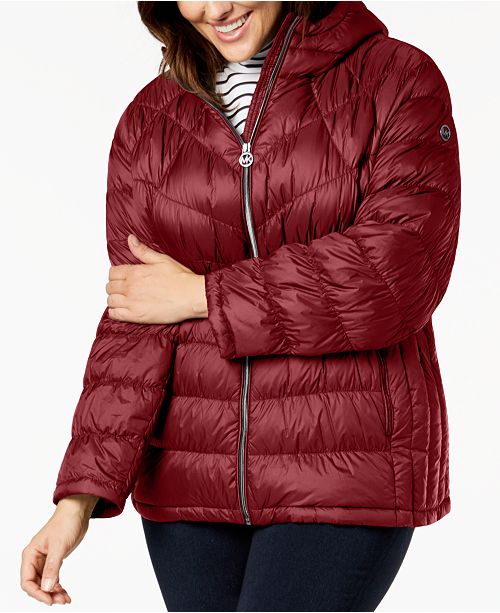 Michael Kors Plus Size Hooded Puffer Coat Reviews Coats